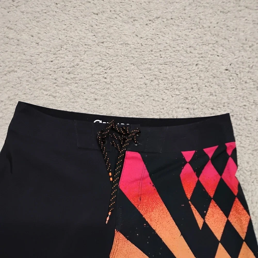 Billabong Andy Irons Rising Sun Board Shorts Mens 28 Hawaiian Surf Beach Swim